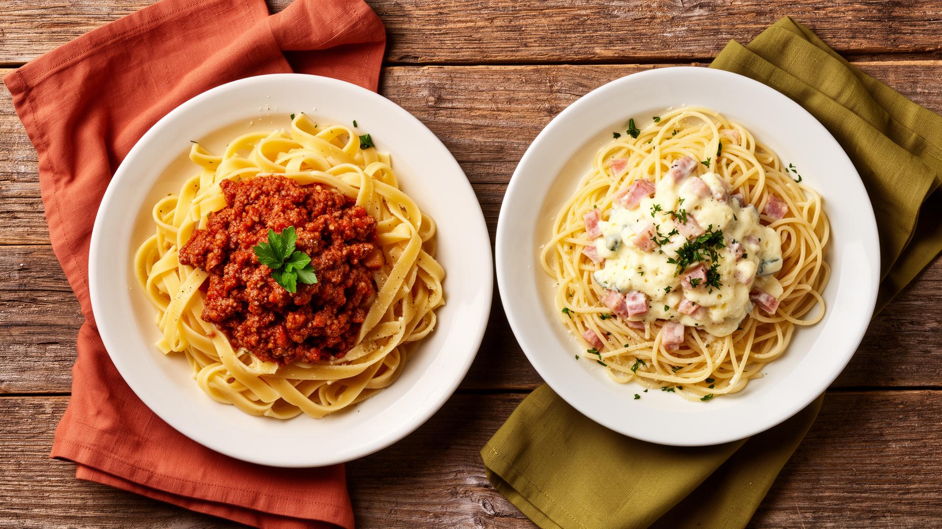 Italian pasta dishes